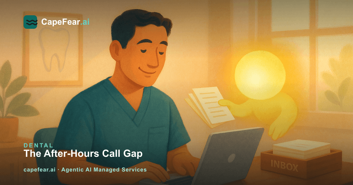 Dental practice AI agent handling after-hours patient calls so the front desk team sees a clean summary in the morning