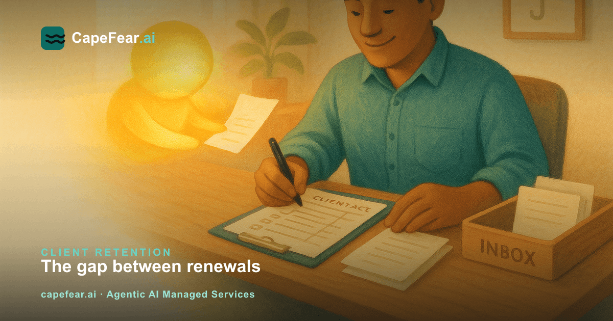 Insurance agent reviewing mid-year client outreach list with AI assistance